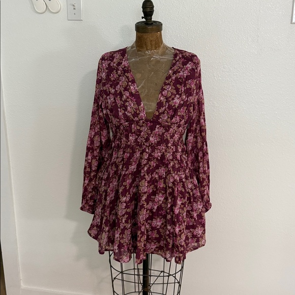 Free People Keep You Mini Floral Pink Dress Size S - Picture 5 of 10